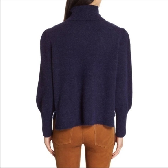 NEW Frame Denim Swingy Turtleneck Sweater Puffed P - Picture 2 of 2